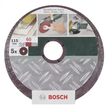 Šlifavimo diskas Bosch 2609256252, skylės skersmuo 2,2 cm, 5 vnt. pakuotė