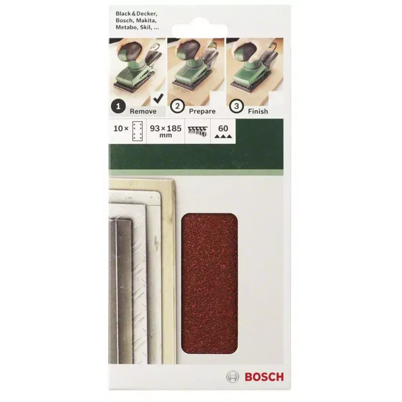 Bosch 2609256A85 10 vnt šlifavimo lakštų pakuotė