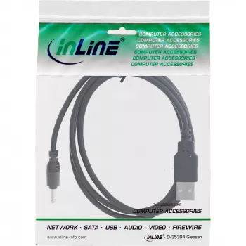 InLine USB DC maitinimo adapterio laidas, USB A kištukas į DC 3,5x1,35 mm 1 m