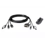 ATEN 2L-7D02DHX2 HDMI į DVI-D USB KVM kabelis su garsu, 1,8 m