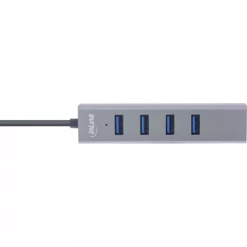 InLine USB-C 3.2 Multi Hub (4x USB-A 5Gb/s), OTG, aliuminio korpusas