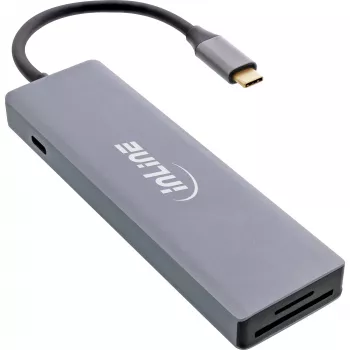 InLine USB 3.2 USB-C Multi Hub (3x USB-A + USB-C) – kortelių skaitytuvas – HDMI – OTG