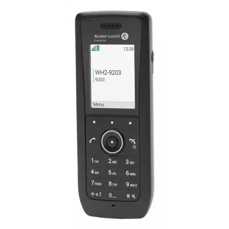 IP mobilus telefonas ALCATEL 8158s – belaidė rankinė, 2 colių LCD 230×320, Wi‑Fi a/b/g/n/ac, kodekai G.711/G.729/OPUS, juoda