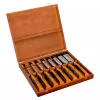 Bahco 424P-S8-EUR kaltų rinkinys, 8 vnt., 6-36 mm, medinėje dėžutėje