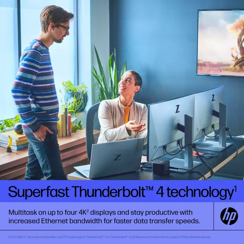 HP Thunderbolt Dock 120W G4 – belaidė prijungimo stotelė, juoda