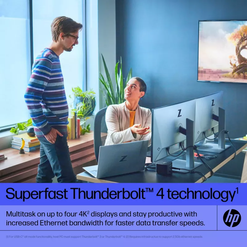 HP Thunderbolt Dock 120W G4 – belaidė prijungimo stotelė, juoda