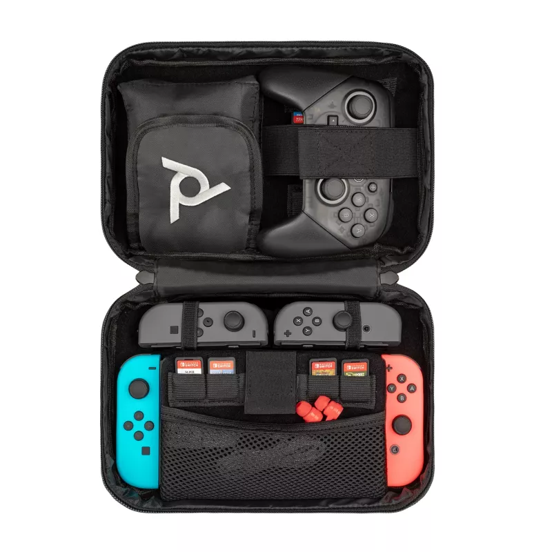 PDP Commuter Case - Elite Edition, Sleeve dėklas, Nintendo, Juoda, Pilka, Nintendo Switch, Nintendo Switch Lite, Nintendo Switch OLED, Atsparus kritimams, Atsparus įbrėžimams, Užtrauktukas