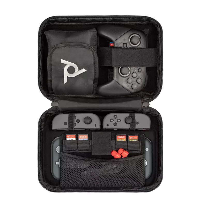 PDP Commuter Case - Elite Edition, Sleeve dėklas, Nintendo, Juoda, Pilka, Nintendo Switch, Nintendo Switch Lite, Nintendo Switch OLED, Atsparus kritimams, Atsparus įbrėžimams, Užtrauktukas