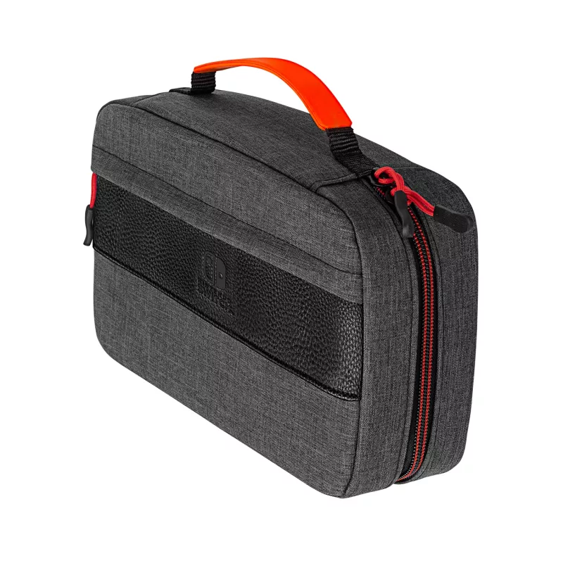 PDP Commuter Case - Elite Edition, Sleeve dėklas, Nintendo, Juoda, Pilka, Nintendo Switch, Nintendo Switch Lite, Nintendo Switch OLED, Atsparus kritimams, Atsparus įbrėžimams, Užtrauktukas