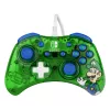 PDP Rock Candy: Luigi Lime mėlynai žalia peršviečiama USB pultelė Nintendo Switch, Switch Lite, Switch OLED