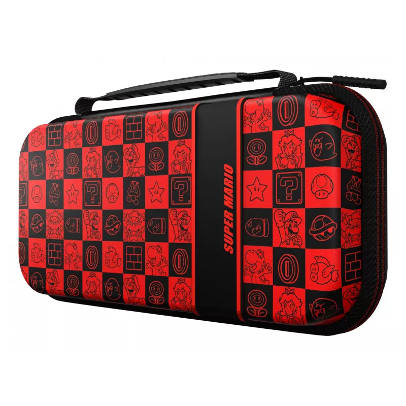 PDP Travel Case Plus GLOW Super Icon, kietas dėklas Nintendo Switch, Switch Lite, Switch OLED