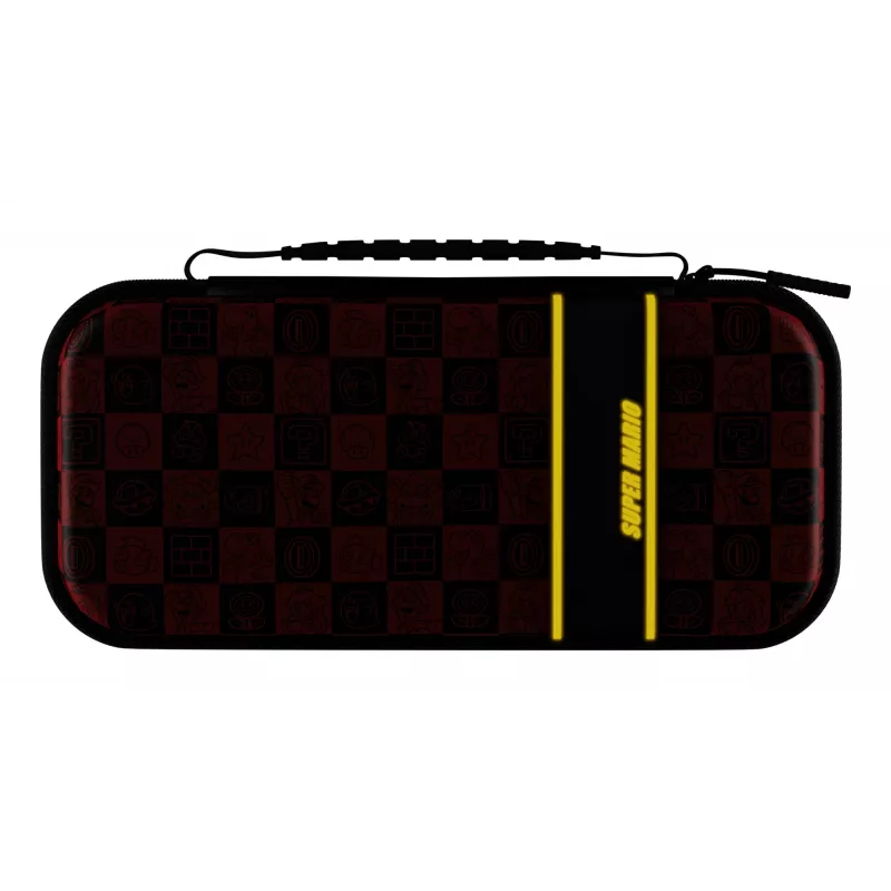 PDP Travel Case Plus GLOW Super Icon, kietas dėklas Nintendo Switch, Switch Lite, Switch OLED