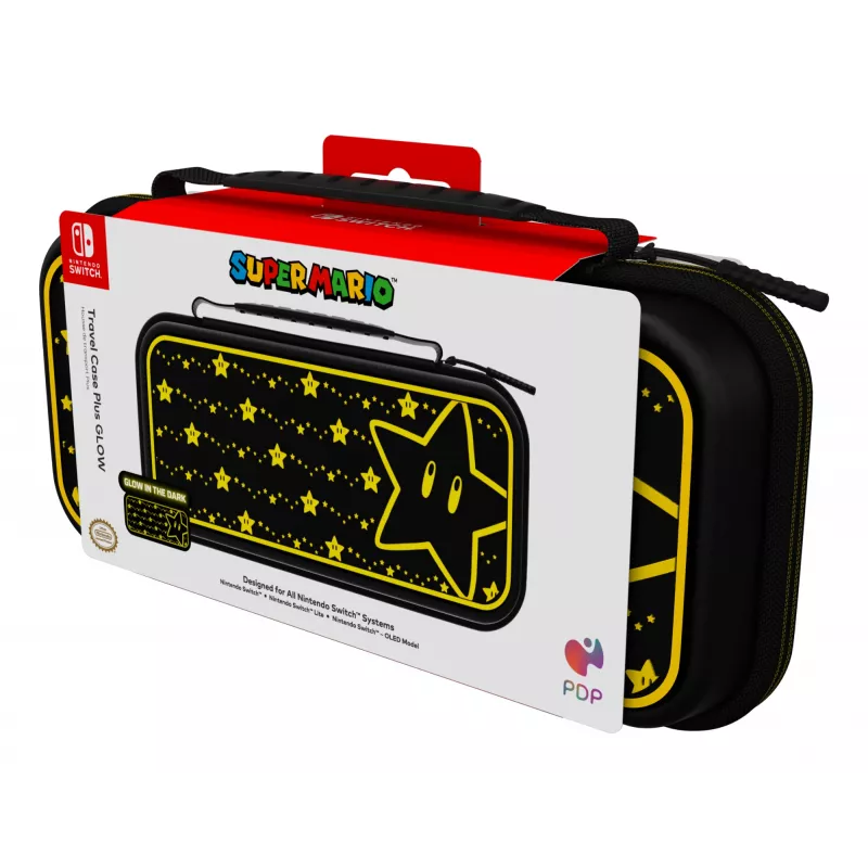 PDP Travel Case Plus GLOW Super Star dėklas, skirtas Nintendo Switch, Switch Lite, Switch OLED