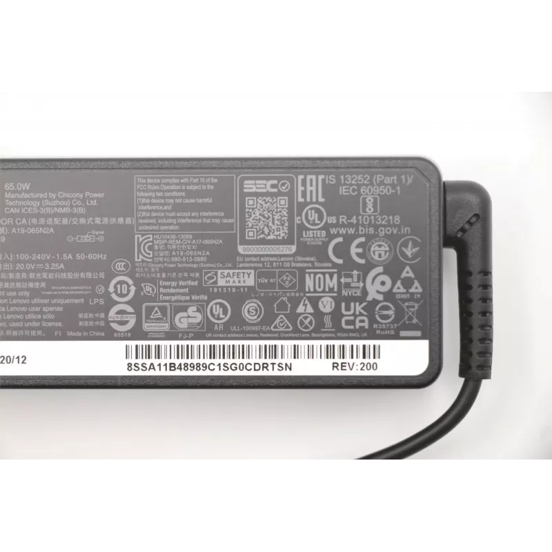 Lenovo 5A10V03250 maitinimo adapteris / keitiklis 65 W juodas
