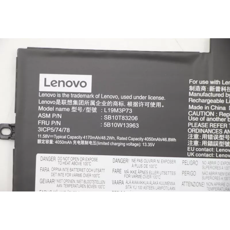 Vidinė baterija Lenovo 5B10W13963 48,2Wh Li‑Jon skirta suderinamiems Lenovo nešiojamiesiems kompiuteriams