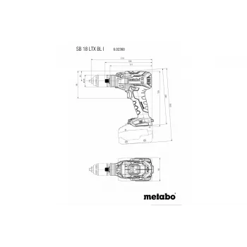 Gręžtuvas pistoline rankena Metabo SB 18 LTX BL I
