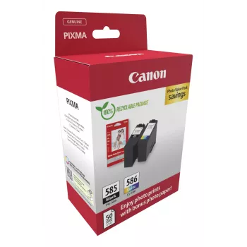 Canon PG-585/CL-586 PVP rašalo kasetės 2 vnt. Originali juoda, žydra, rausvai raudona, geltona