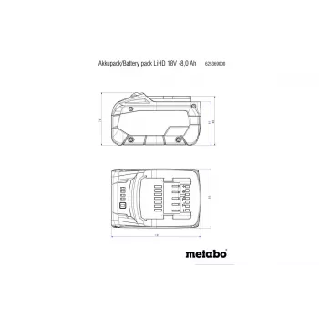 Baterijų įkroviklis Metabo 625549000 Universal AC