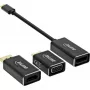 InLine USB ekrano adapterių rinkinys 6-in-1, 4K/60Hz juodas