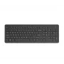 Belaidė pilno dydžio membraninė klaviatūra HP 220 – juoda, RF 2,4 GHz, USB-A imtuvas, QWERTY, skaičių blokas, AAA baterija