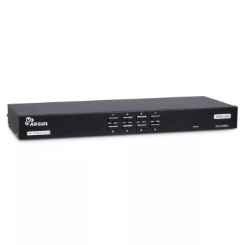 KVM jungiklis Inter-Tech AS-9108HA, montuojamas į stelažą, juodas