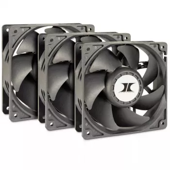 Ventiliatorių rinkinys Inter-Tech 88887368 12 cm juodas 3 vnt.