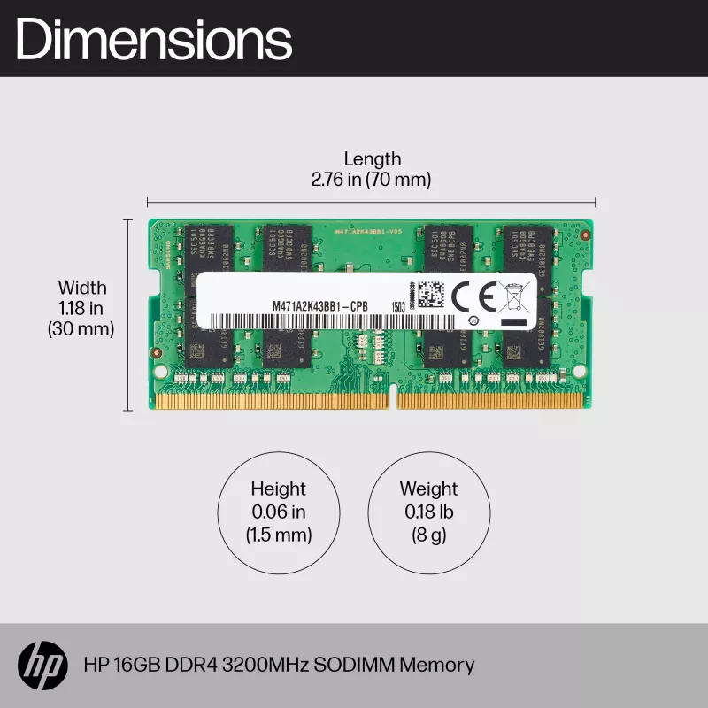 Atminties modulis HP 16GB DDR4 3200 SODIMM