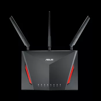 Stalinis belaidis maršrutizatorius ASUS RT-AC2900, dviejų juostų 2,4/5 GHz, Wi‑Fi 5 (802.11ac), 2917 Mbps, Gigabit Ethernet, 4 LAN prievadai, USB, 4 antenos