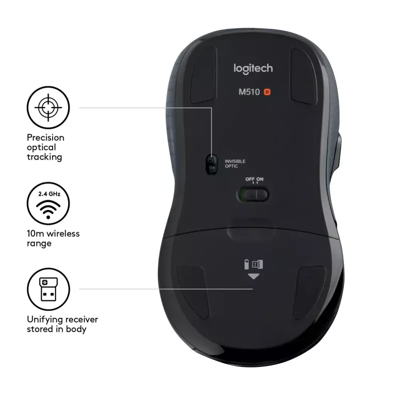 Pelė Logitech M510 RF belaidė