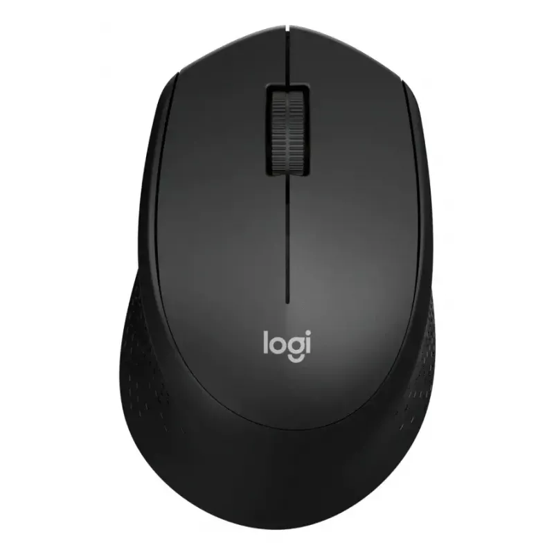 Logitech pelė M330 SILENT PLUS – belaidė RF, dešinei rankai, 1000 DPI, 3 mygtukai, slinkimo ratukas, juoda, maitinama baterija