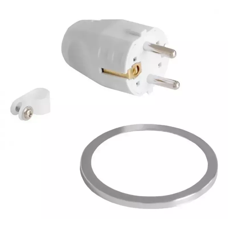 Įmontuojamas stalinis kištukinis lizdas Bachmann PIX su 2 m maitinimo laidu, baltas, Ø 6,8 cm, aukštis 50 mm