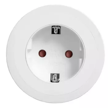 Įmontuojamas stalinis kištukinis lizdas Bachmann PIX su 2 m maitinimo laidu, baltas, Ø 6,8 cm, aukštis 50 mm