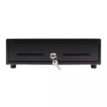 Elektrinis kasos stalčius Olympia SD 330A, metalinis korpusas, įėjimas 12–14 V, 335×330×104 mm, su 2 raktais