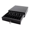 Elektrinis kasos stalčius Olympia SD 330A, metalinis korpusas, įėjimas 12–14 V, 335×330×104 mm, su 2 raktais