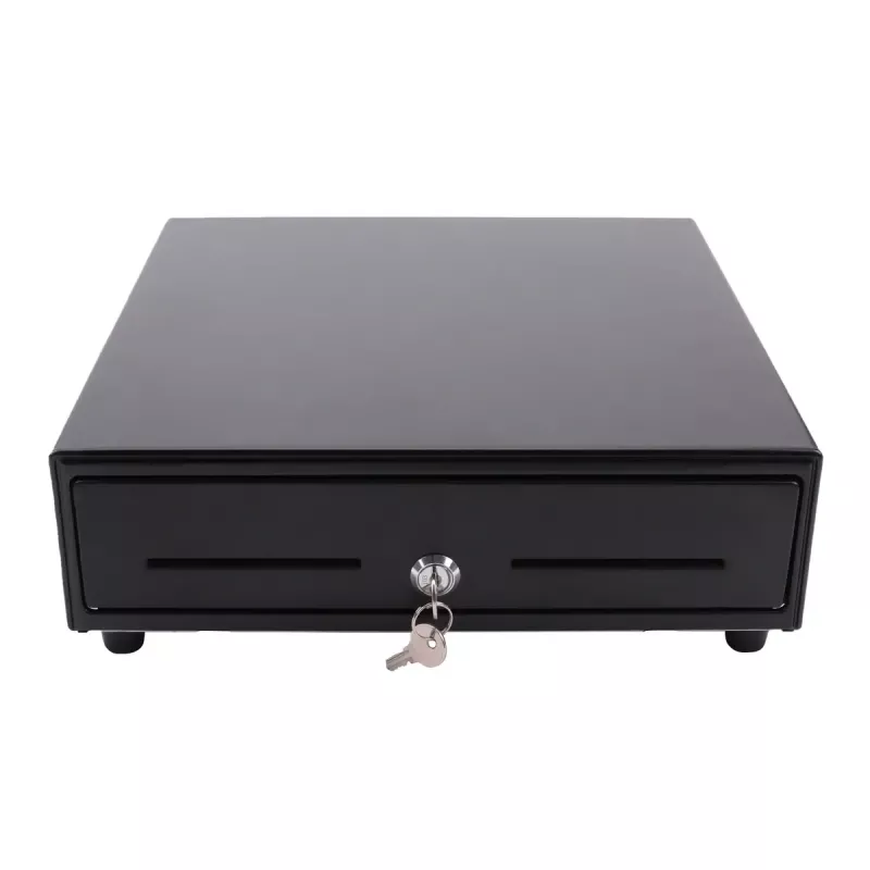 Elektrinis kasos stalčius Olympia SD 330A, metalinis korpusas, įėjimas 12–14 V, 335×330×104 mm, su 2 raktais