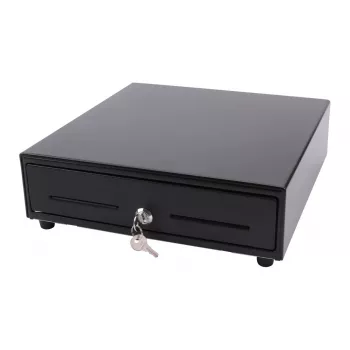 Elektrinis kasos stalčius Olympia SD 330A, metalinis korpusas, įėjimas 12–14 V, 335×330×104 mm, su 2 raktais