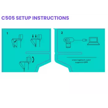 Internetinė kamera Logitech C505 HD 1280x720 USB juoda