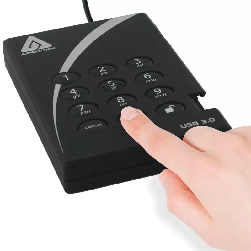 Išorinis kietasis diskas Apricorn 500GB USB 3.2 Aegis Padlock