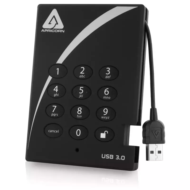 Išorinis kietasis diskas Apricorn 500GB USB 3.2 Aegis Padlock