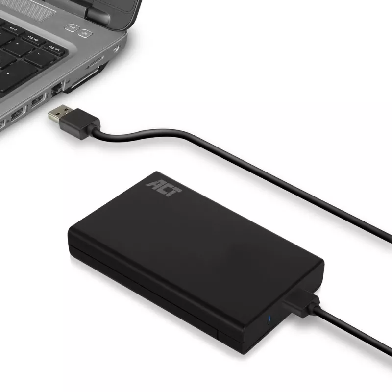 Išorinis dėklas 2.5 inch SATA kietajam diskui arba SSD ACT AC1215 be varžtų, USB 3.2 Gen1