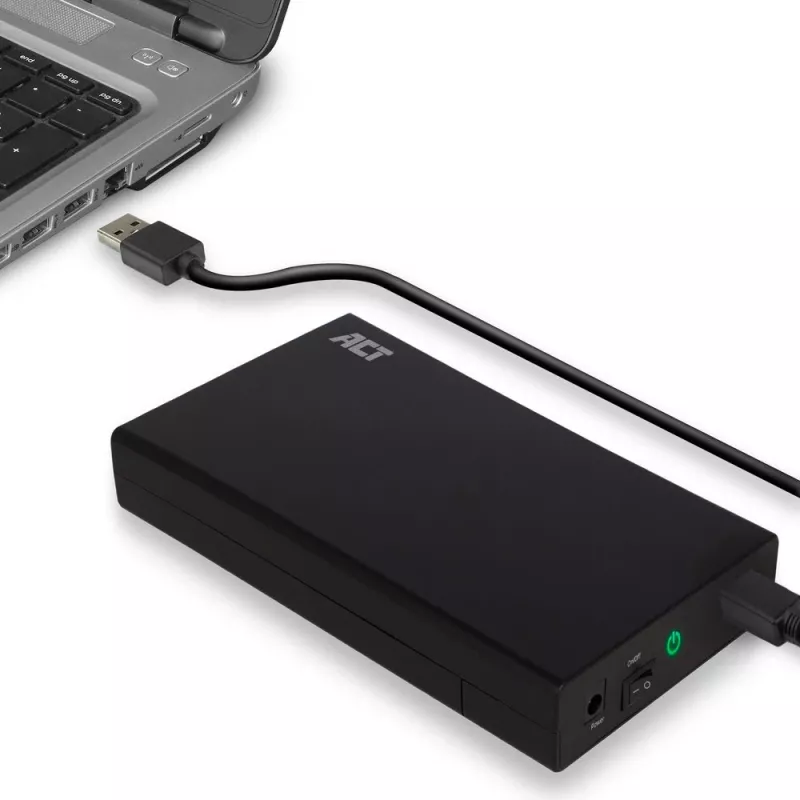 Išorinis HDD/SSD dėklas ACT AC1405 3,5 colio SATA USB 3.2 Gen1 juodas