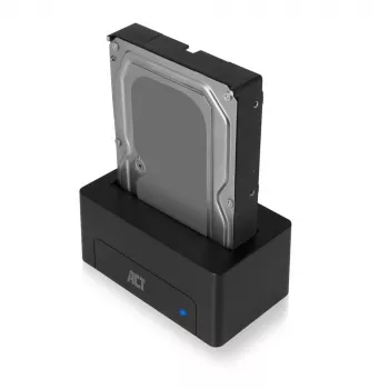 ACT 2,5 colio / 3,5 colio SATA kietojo disko / SSD dokavimo stotelė USB 3.2 Gen1 juoda