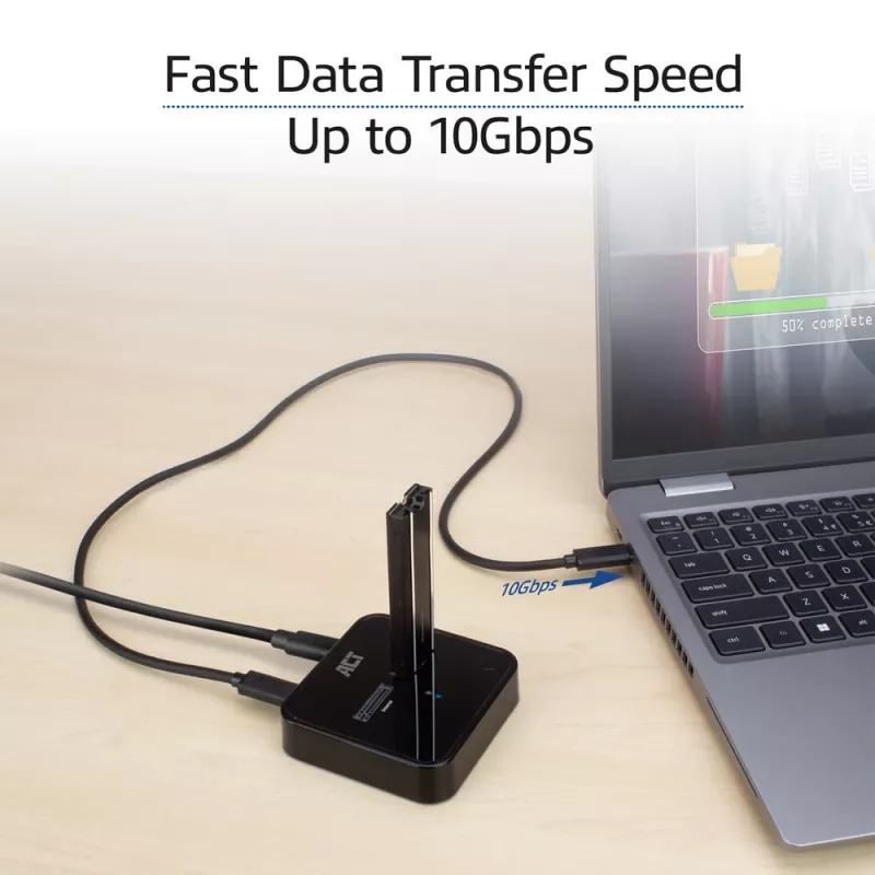 ACT AC1502 M.2 NVMe/PCIe dvigubų SSD dokų klonavimo stotelė, USB-C 3.2 Gen2