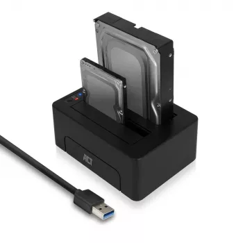 ACT AC1504 dviejų diskų dokas 2.5 inch ir 3.5 inch SATA HDD/SSD, USB 3.2 Gen1