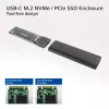 Dėklas SSD ACT AC1615 USB-C M.2 NVMe PCIe 10 Gbit/s Juodas