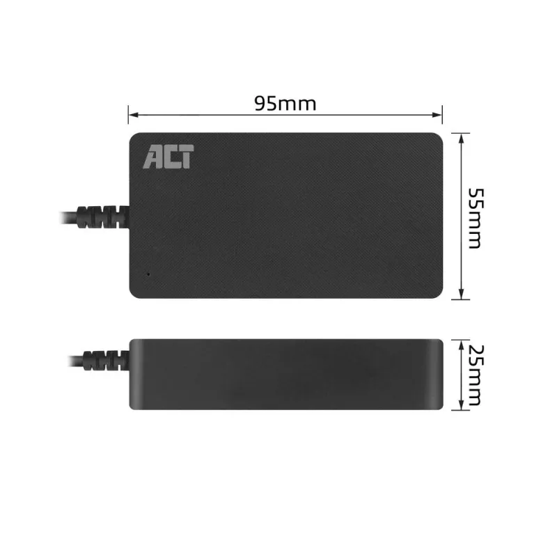 ACT AC2005 USB-C nešiojamojo kompiuterio įkroviklis 65W, Power Delivery, 3 m