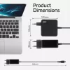 ACT USB-C sieninis nešiojamojo kompiuterio įkroviklis 65W su Power Delivery profiliais, 2 metrai