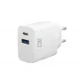 ACT AC2122 USB-C & USB-A įkroviklis 20W su Power Delivery PPS, Quick Charge, GaNFast
