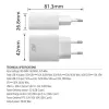 ACT AC2122 USB-C & USB-A įkroviklis 20W su Power Delivery PPS, Quick Charge, GaNFast