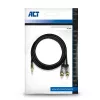 Garso kabelis ACT AC3605 1,5 m 3,5 mm – 2 x RCA juodas